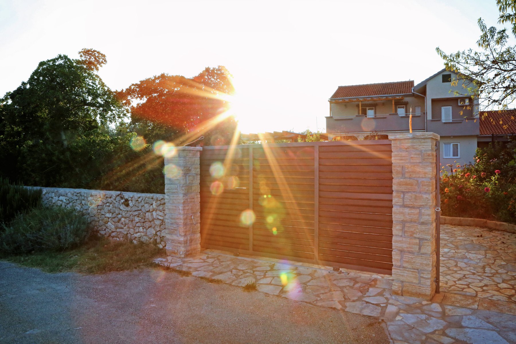 The gate, at golden hour